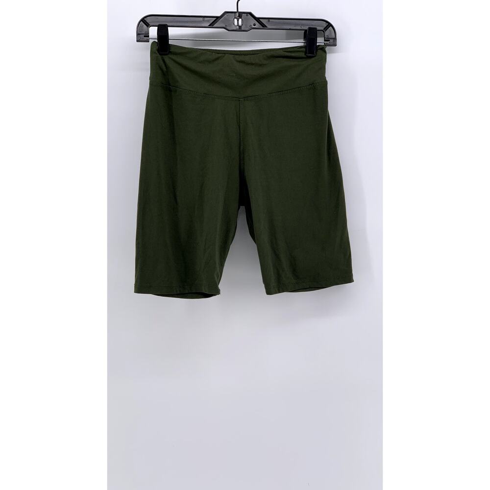 ALWAYS Women's Olive Green Solid Casual Biker Shorts SZ OS